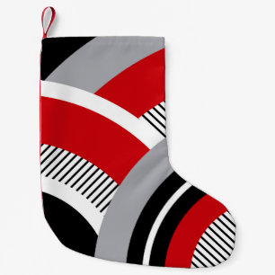 Colourful geometry small christmas stocking
