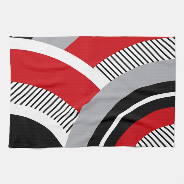 Colourful geometry tea towel (Horizontal)