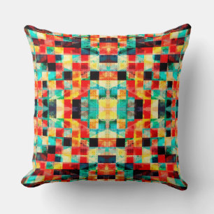 Colourful geomtric bright design cushion