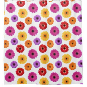 Colourful Gerber Daisies Bold Floral Shower Curtai Curtain