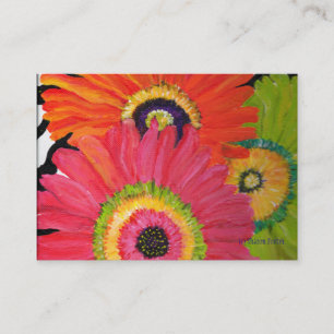 Colourful Gerbera Daisy Business Cards