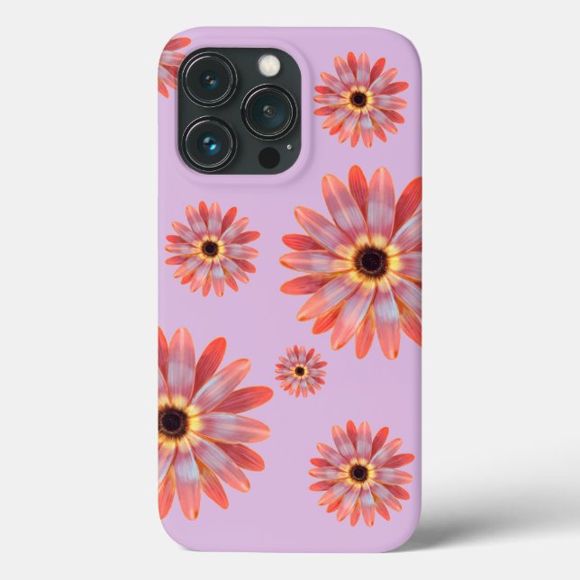Colourful Gerbera Daisy Floral Phone Case (Back)