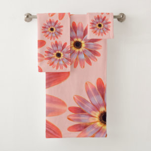Colourful Gerbera Daisy Floral Towel