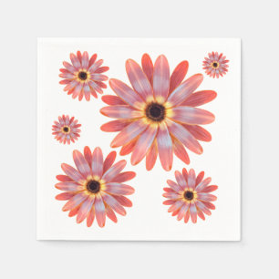 Colourful Gerbera Daisy Paper Napkin