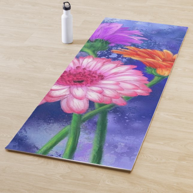 Colourful Gerberas Yoga Mat (In Situ)