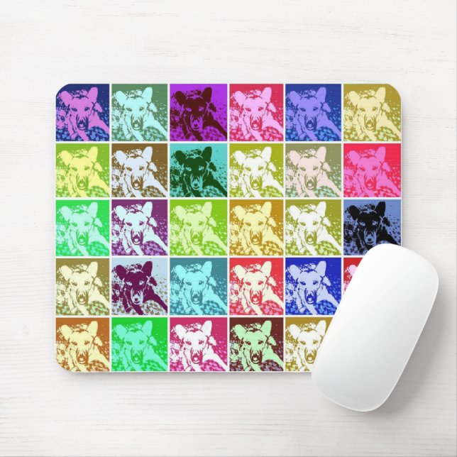 Colourful German Shepherd Dog Pop Art Mouse Mat (With Mouse)