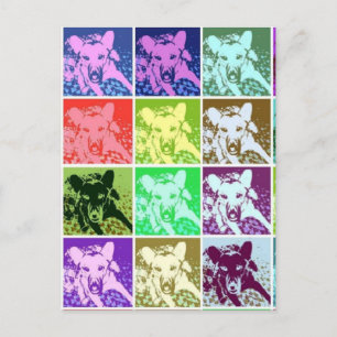 Colourful German Shepherd Dog Pop Art Postcard
