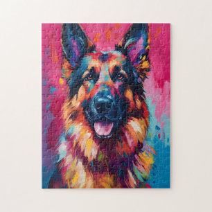 Colourful German Shepherd Jigsaw Puzzle