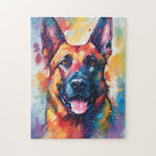 Colourful German Shepherd Jigsaw Puzzle