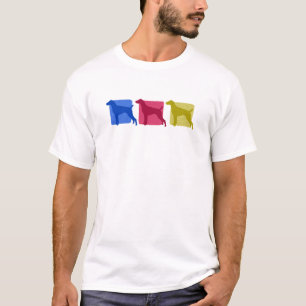Colourful German Shorthaired Pointer Silhouettes T-Shirt