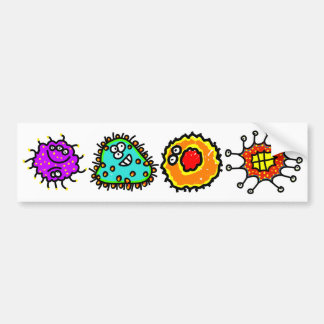 Colourful Germs Bumper Sticker