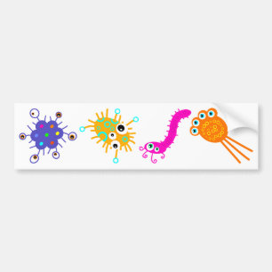 Colourful Germs Bumper Sticker