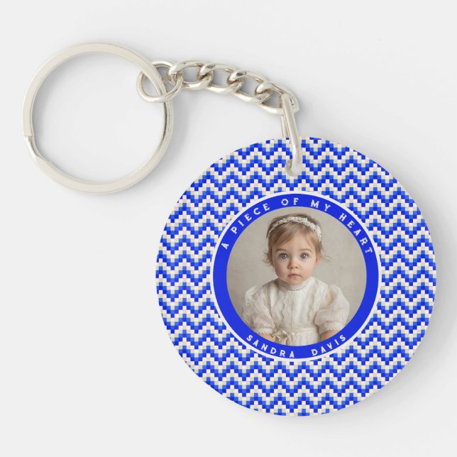 Colourful Gift Ideas For Men Stripe Pattern Key Ring (Front)