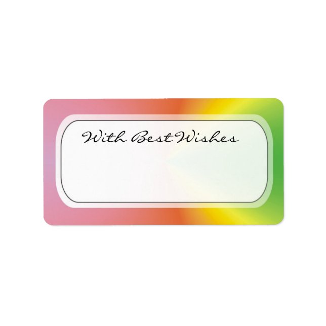 Colourful Gift Tags - Best wishes (Front)