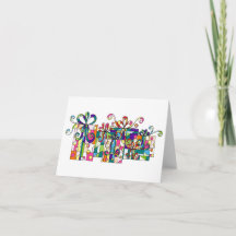 Colourful Gifts Notecard