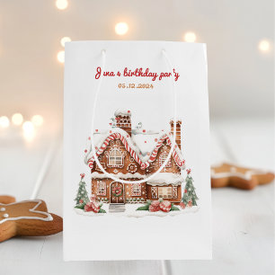 Colourful Gingerbread House Birthday Party Medium Gift Bag