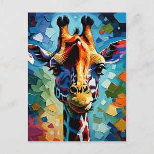 Colourful Giraffe 302 Postcard