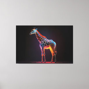 Colourful Giraffe Canvas Print