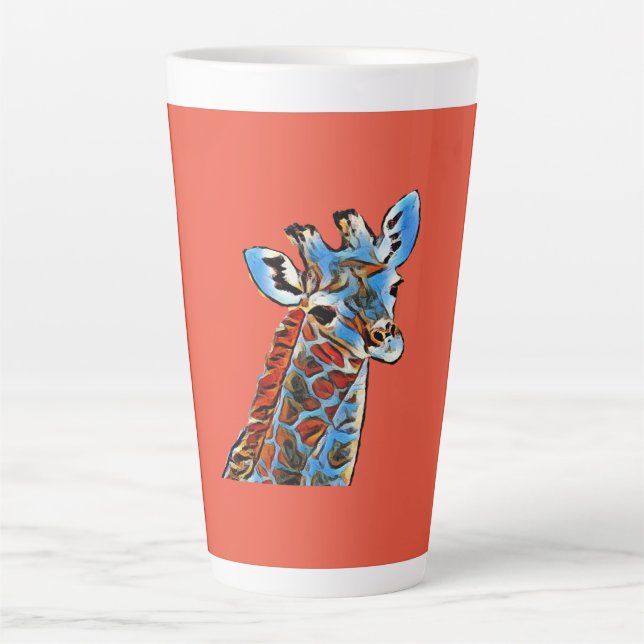 Colourful giraffe latte mug (Front)