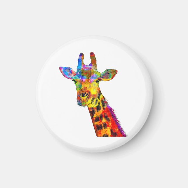 Colourful Giraffe Magnet (Front)