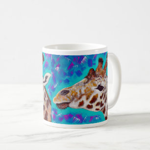Colourful Giraffe Painting Coffee Mug