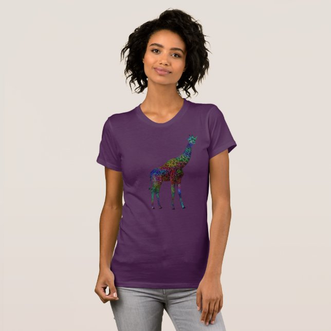 Colourful Giraffe T-Shirt (Front Full)