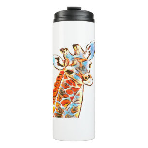 Colourful giraffe Thermal Tumbler
