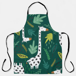Colourful Giraffes: Decorative Animal Pattern. Apron