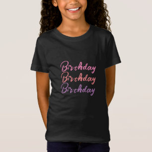 Colourful Girl Sweet Fun Birthday T-Shirt