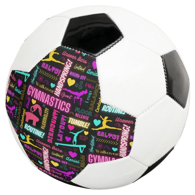 Colourful Girls Gymnastics Glossary Typography     Football (Three Quarter)