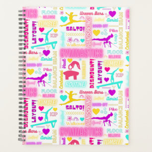 Colourful Girls Gymnastics Glossary Typography     Planner