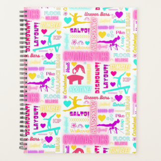 Colourful Girls Gymnastics Glossary Typography     Planner