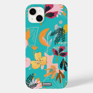 Colourful girly floral pattern in blue l Modern Case-Mate iPhone 14 Plus Case