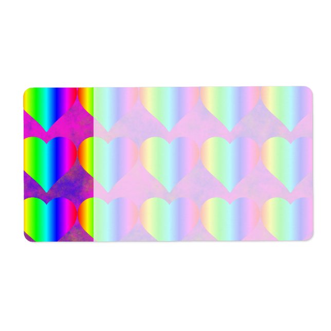 Colourful Girly Rainbow Hearts Fun Teen Pattern (Front)