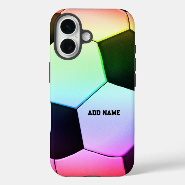 Colourful Girly Soccer | Football Case-Mate iPhone Case (Back)