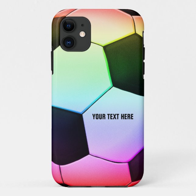 Colourful Girly Soccer | Football Case-Mate iPhone Case (Back)