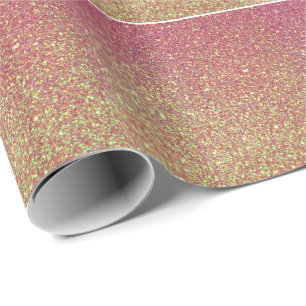 Colourful Glam Faux Glitter Wrapping Paper