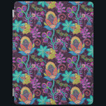 Colourful Glass Beads Look Retro Floral Design iPad Cover<br><div class="desc">Colourful retro flowers made with class beads look. This is image of glass beads and not real beads. Design is available on other products.</div>