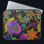 Colourful Glass Beads Retro Large Floral Design Laptop Sleeve<br><div class="desc">Colourful glass beads retro floral design. Available on other products and by request on any products offered by Zazzle.</div>