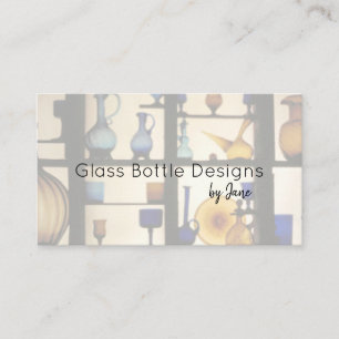 Colourful Glass Bottles Antique Business Card