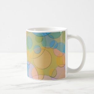 Colourful Glass Circles Abstract Modern Art Coffee Mug