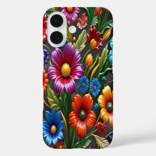 Colourful Glass Flowers #11 -  iPhone 16 Cases