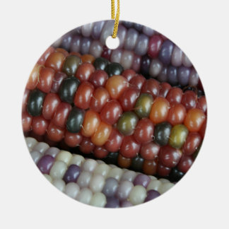Colourful Glass Gem Corn on the Cob Ceramic Tree Decoration