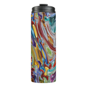 Colourful Glass Magnetic Wave #93 -  Thermal Tumbler