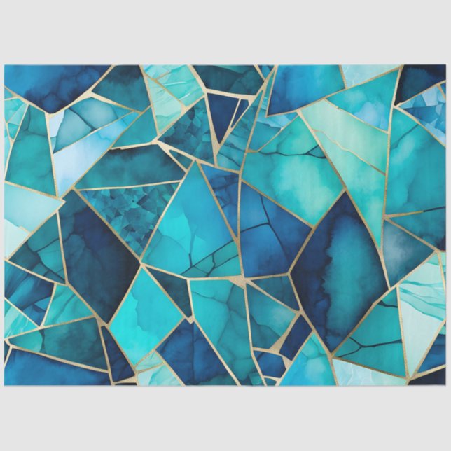 Colourful Glass Mosaic Art Tissue Paper (Front)