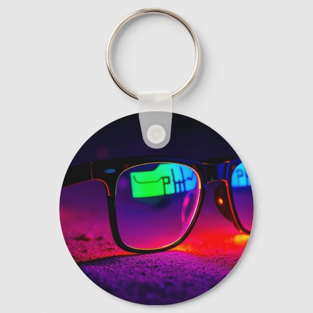Colourful Glasses Key Ring (Front)