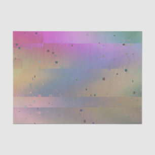 Colourful Glitch Art Pixels Vaporwave Aesthetic Tissue Paper
