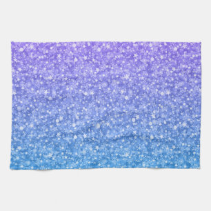 Colourful Glitter And Sparkles Pattern Tea Towel