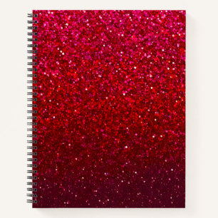 Colourful Glitter Art Spiral Notebook