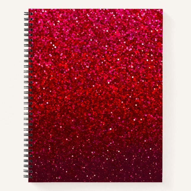 Colourful Glitter Art Spiral Notebook (Front)
